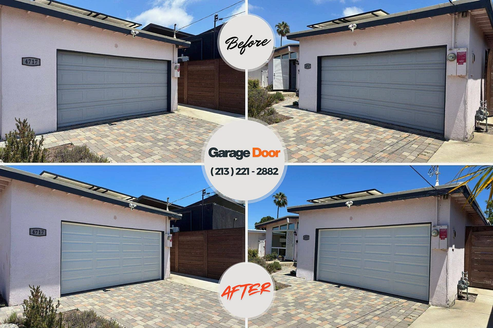 Before and after: garage door repair Mountainaire, AZ